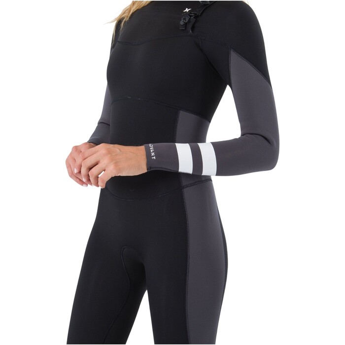 2024 Hurley Womens Advant 4/3mm Chest Zip Wetsuit WFS0013403 - Black